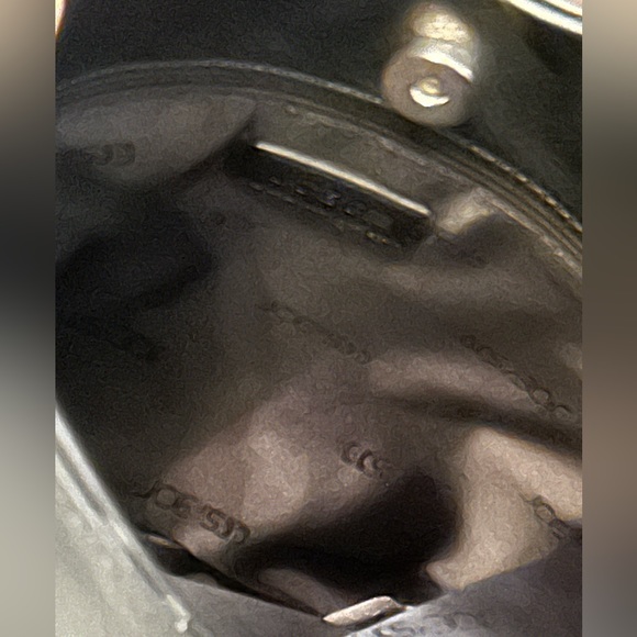 Joe’s Jeans Josie Vegan Leather Crossbody bag in black with silver - Picture 5 of 7